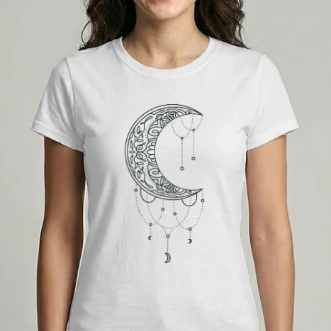 Női Imperial póló - Fél hold mandala