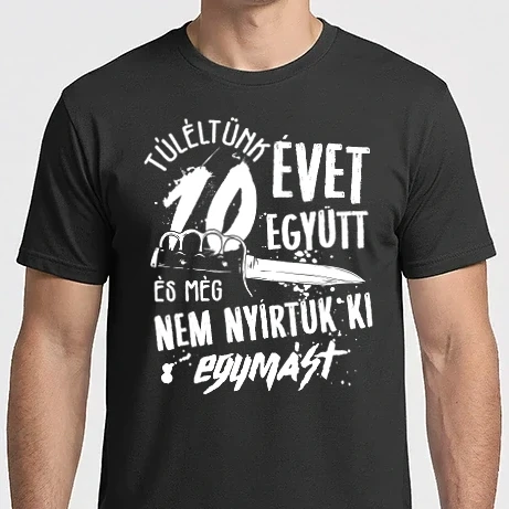 Férfi Imperial póló - Még nem nyírtuk ki egymást 10 éve együtt