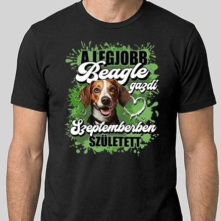 Férfi Alap póló - A legjobb Beagle gazdi szeptemberben született