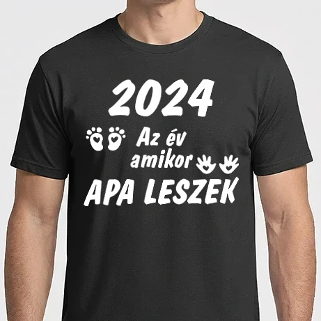 Férfi Imperial póló - 2024 az év amikor apa leszek