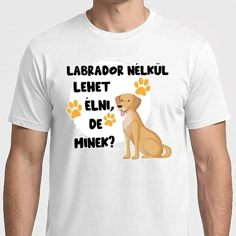 Férfi Imperial póló - Labrador nélkül lehet élni, de minek?