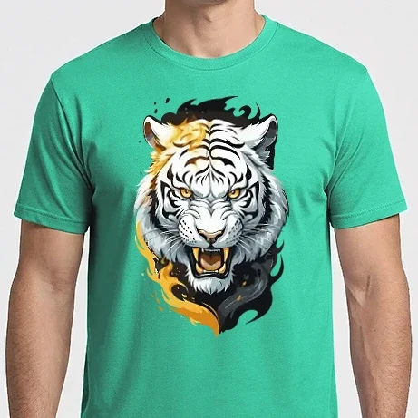 Férfi Imperial póló - Fehér tigris