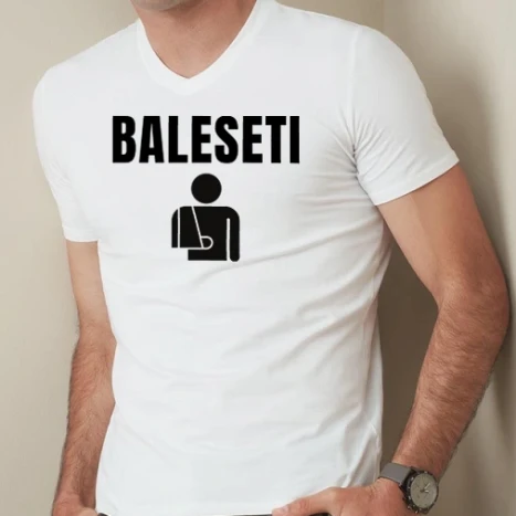 Férfi prémium fit V-nyakú póló - Baleseti