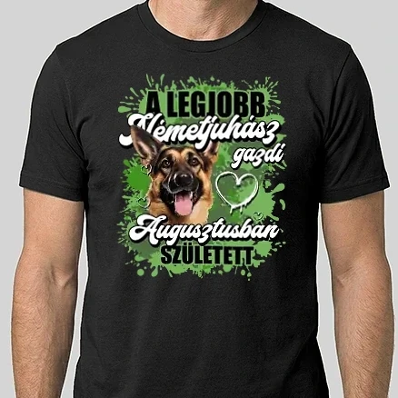 Férfi Alap póló - A legjobb németjuhász gazdi augusztusban született