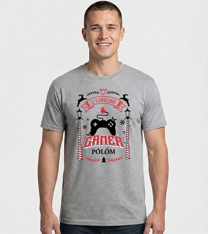 Karácsonyi gamer póló – Férfi Imperial póló