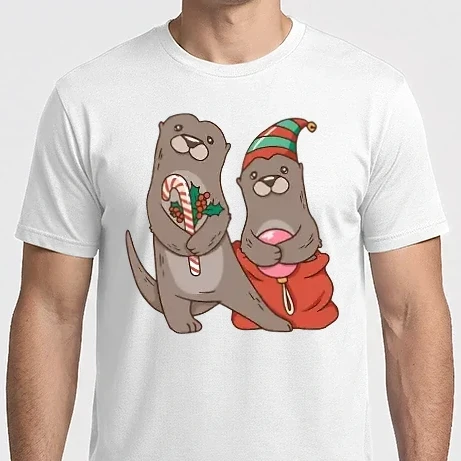 Férfi Imperial póló - Karácsonyi vidrák