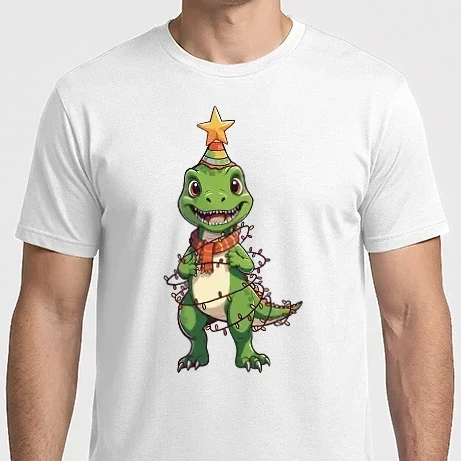 Férfi Imperial póló - T-rex karácsonyfa