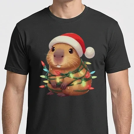 Férfi Imperial póló - Karácsonyi Capybara