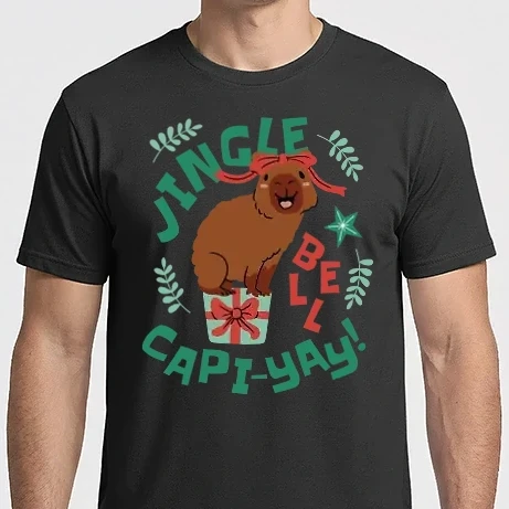 Férfi Imperial póló - Karácsonyi capybara