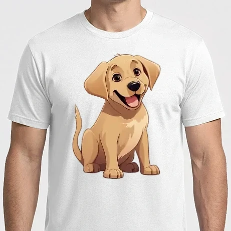 Férfi Imperial póló - Aranyos kiskutya - Labrador retriever