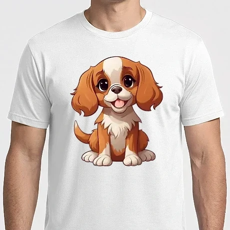 Férfi Imperial póló - Aranyos kutya - Cavalier King Charles Spániel