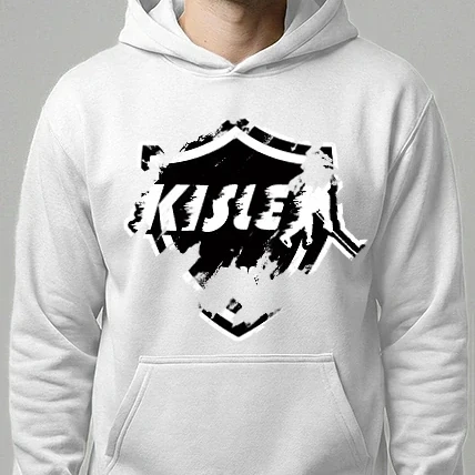Férfi kapucnis pulóver - Grunge Kisles logo