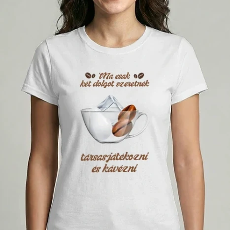 Női Imperial póló - Társasjáték és kávé