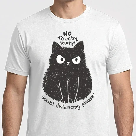 Férfi Imperial póló - Social Distancing Cica