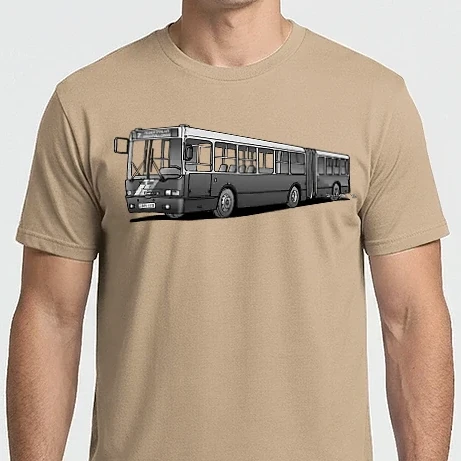 Férfi Imperial póló - Ikarus 435 csuklós busz (7-es, szürke)
