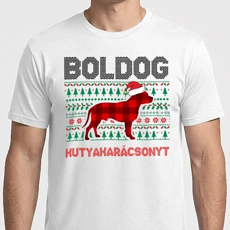 Férfi Imperial póló - Boldog kutyakarácsonyt