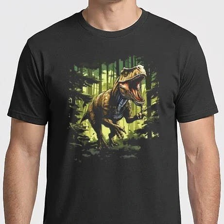 Férfi Imperial póló - T-rex az erdőben