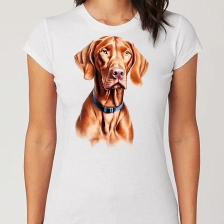 Női Alap póló - Magyar vizsla portré 1 - VizsLove