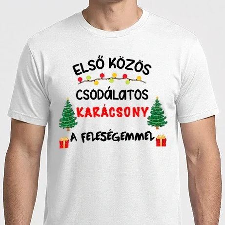 Férfi Imperial póló - Első közös csodálatos karácsony a feleségemmel