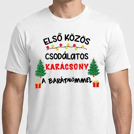Férfi Imperial póló - Első közös csodálatos karácsony a barátnőmmel