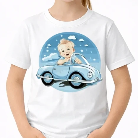 Uniszex gyerek Póló - Baby Car (Baba autó)