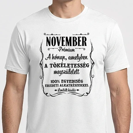 Férfi Imperial póló - November prémium hónap születésnap