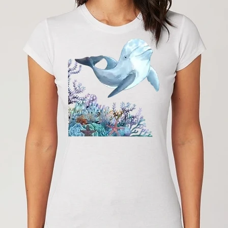 Női Alap póló - Delfin