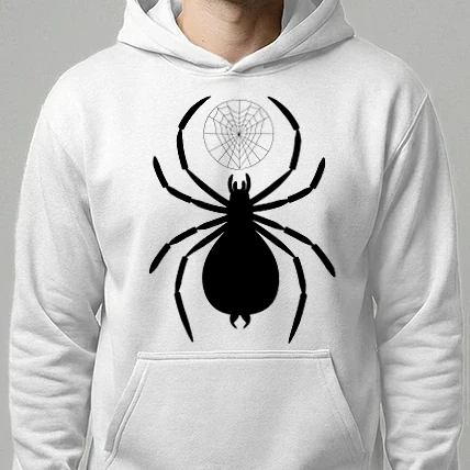 Férfi kapucnis pulóver - Spider heart