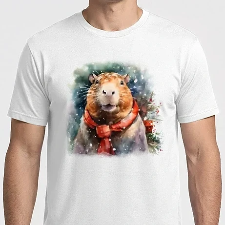 Férfi Imperial póló - Karácsonyi capybara