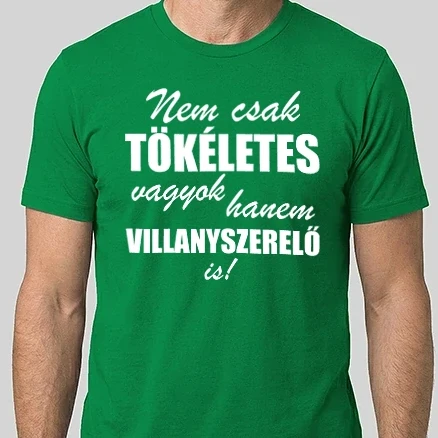 Férfi Alap póló - Tökéletes Villanyszerelő