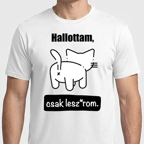 Férfi Imperial póló - Cicajó! Hallottam, csak lesz*rom fekete