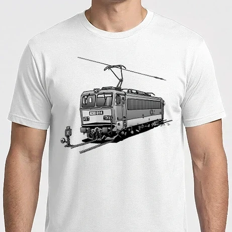 Férfi Imperial póló - V63 villamosmozdony (szürke)