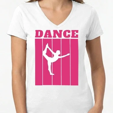 Női V-nyakú póló - Dance 1.