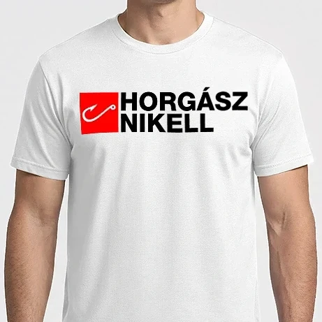 Férfi Imperial póló - Horgásznikell logo világos pólóra