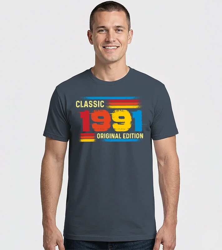 classic, original edition, retro, vintage évszám, születésnapi dátum, 1991 – Férfi Imperial póló