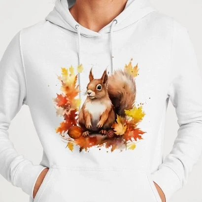 Női kapucnis pulcsi - Mókus