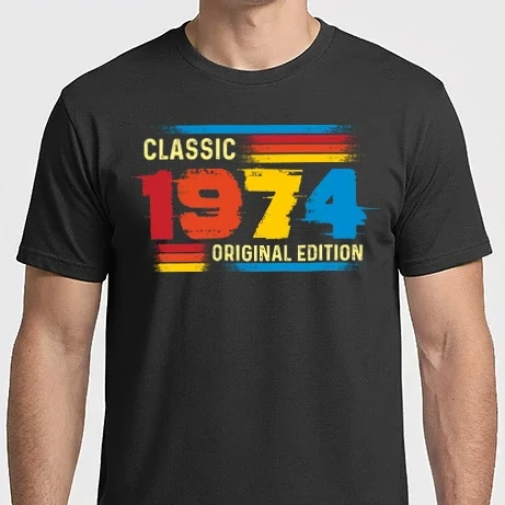 Férfi Imperial póló - classic, original edition, retro, vintage évszám, születésnapi dátum, 1974