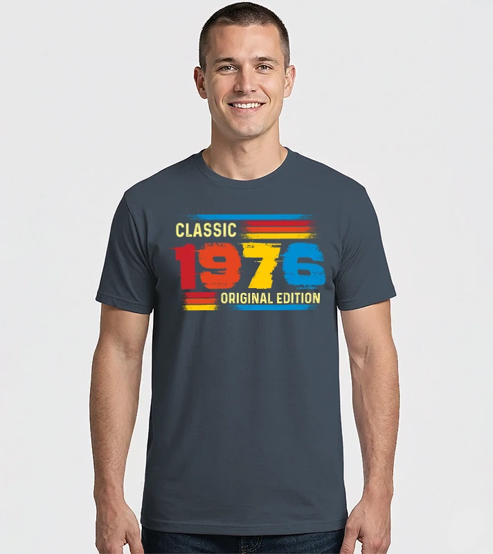 classic, original edition, retro, vintage évszám, születésnapi dátum, 1976 – Férfi Imperial póló