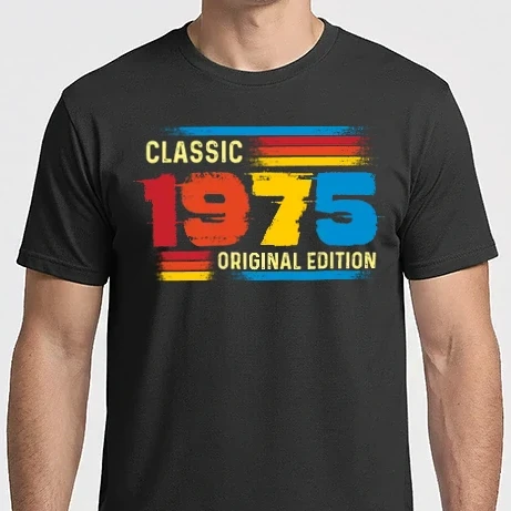 Férfi Imperial póló - classic, original edition, retro, vintage évszám, születésnapi dátum, 1975