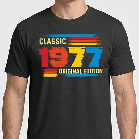 Férfi Imperial póló - classic, original edition, retro, vintage évszám, születésnapi dátum, 1977