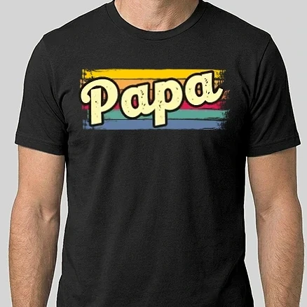 Férfi Alap póló - papa retro felirat