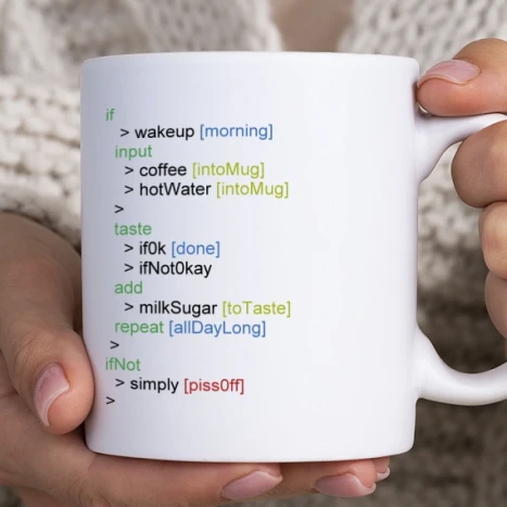 Fehér bögre - Programmer's Coffee