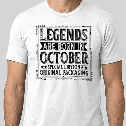 Férfi Alap póló - Legends Are Born In October