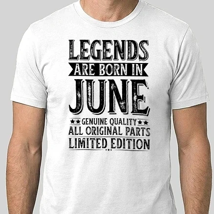 Férfi Alap póló - Legends Are Born In June