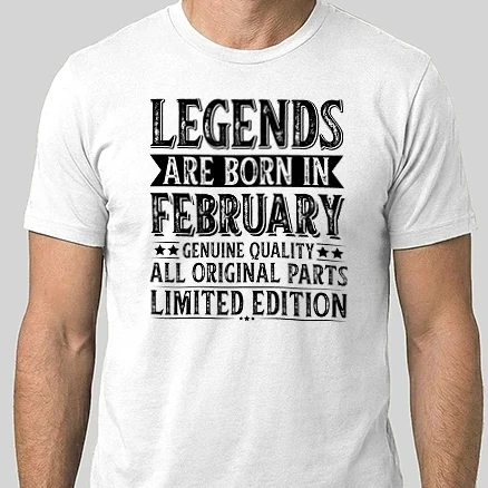 Férfi Alap póló - Legends Are Born In February