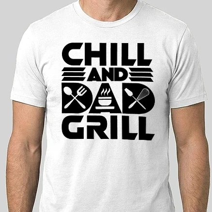 Férfi Alap póló - Chill And Dad Grill