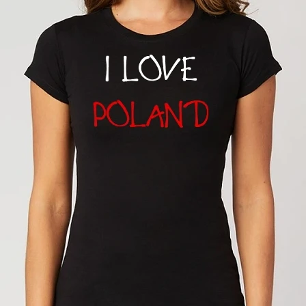 Női Alap póló - I Love Poland