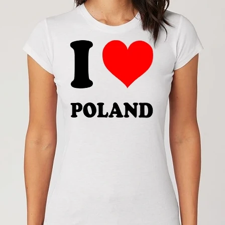Női Alap póló - I Love Poland