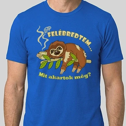 Férfi Alap póló - Kávézó Lajhár