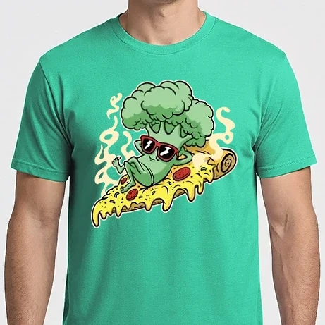 Férfi Imperial póló - Brokkolis pizza